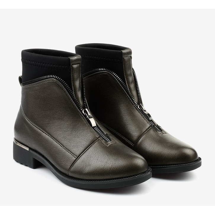 Botas marrons femininas com letras Tyrell marrom 2