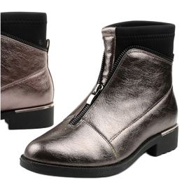 Botas femininas cinza com letras Tyrell 1
