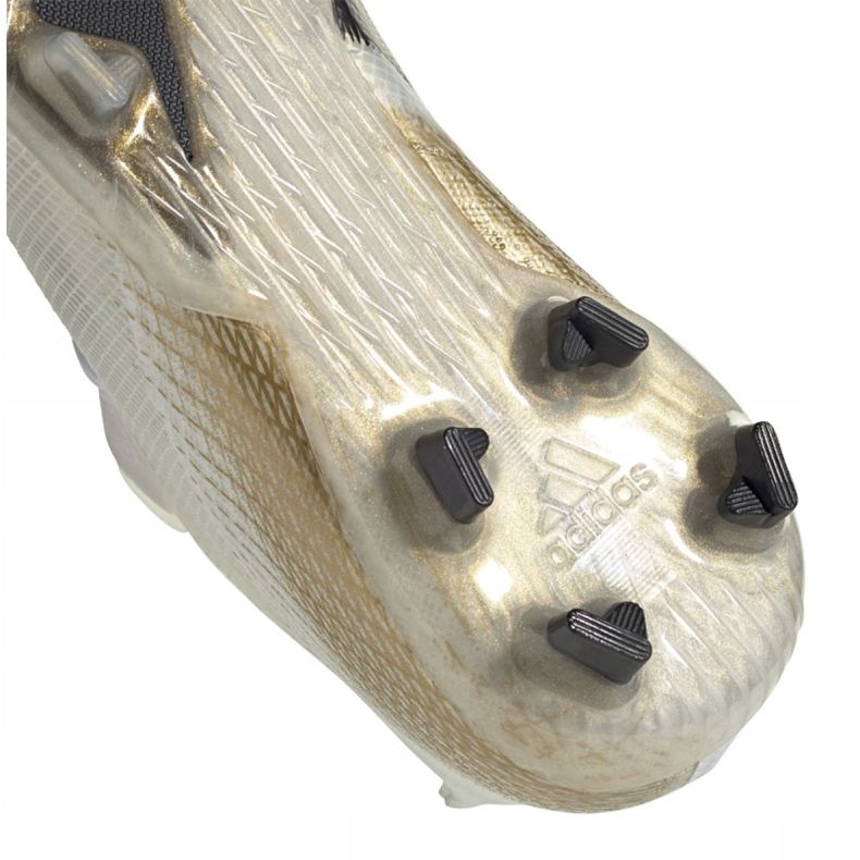 Chuteiras Adidas X Ghosted.1 Fg Jr EG8181 preto, branco, dourado branco 1