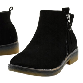 Botas pretas rasas Botas Jodhpur isoladas Amar preto 1