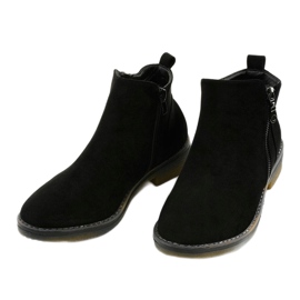 Botas pretas rasas Botas Jodhpur isoladas Amar preto 2