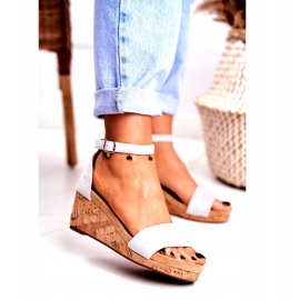 SEA Sandálias femininas em cunha cinza MarryMe 1