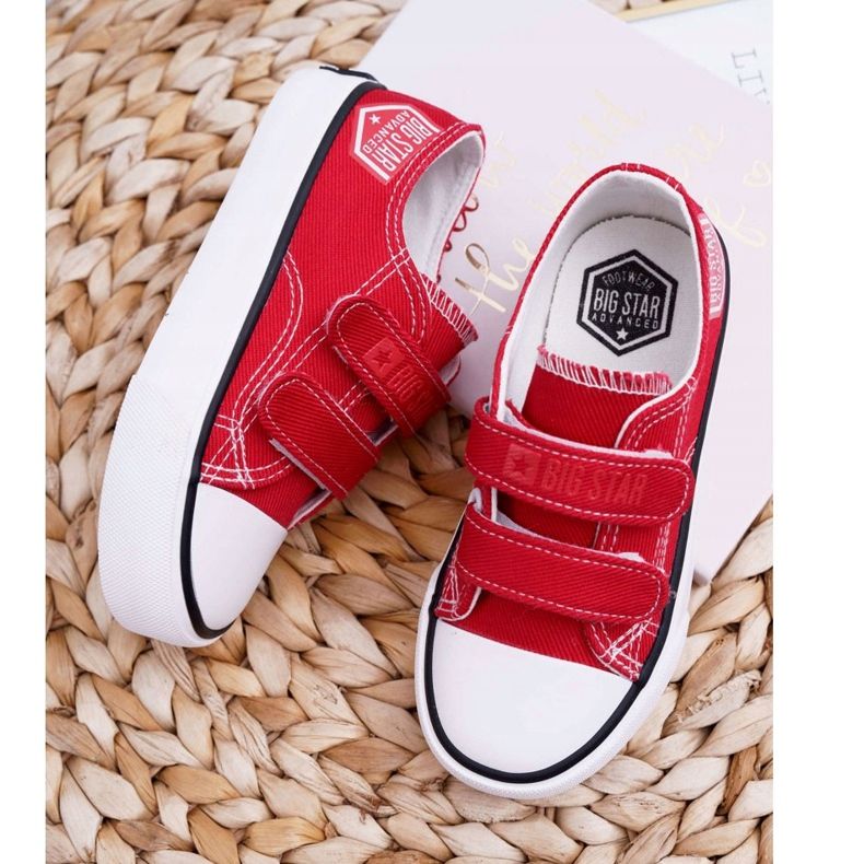 Big Star Tênis infantil estrela grande com velcro vermelho FF374063 branco 2 Big Star Tênis infantil estrela grande com velcro vermelho FF374063 branco 2