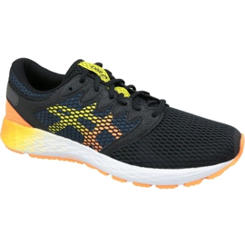 Tênis de corrida Asics RoadHawk Ff 2 M 1011A136-005 preto azul marinho laranja amarelo 4