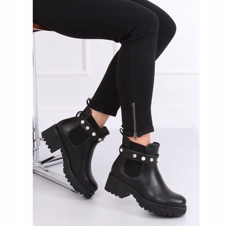 Botas pretas Chelsea com sola grossa 8039-GA Preto 1
