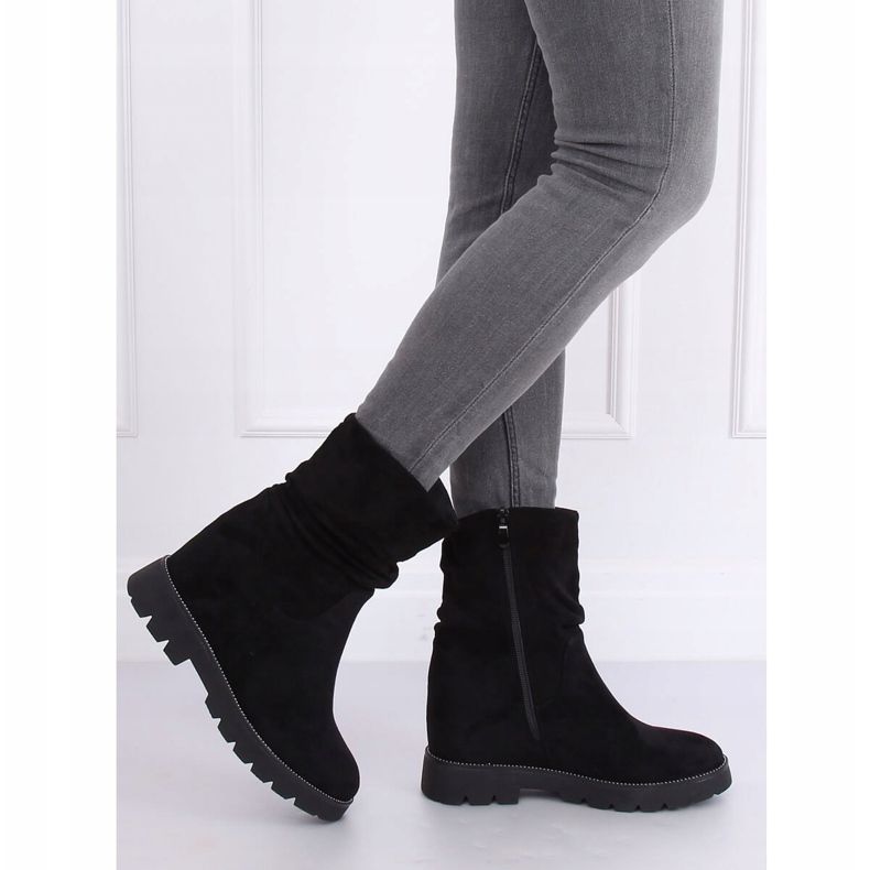 Botas pretas em salto oculto 7978-KA Preto 2