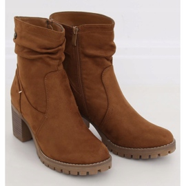 Botas marrons de salto largo QQ-02 Camel marrom 1