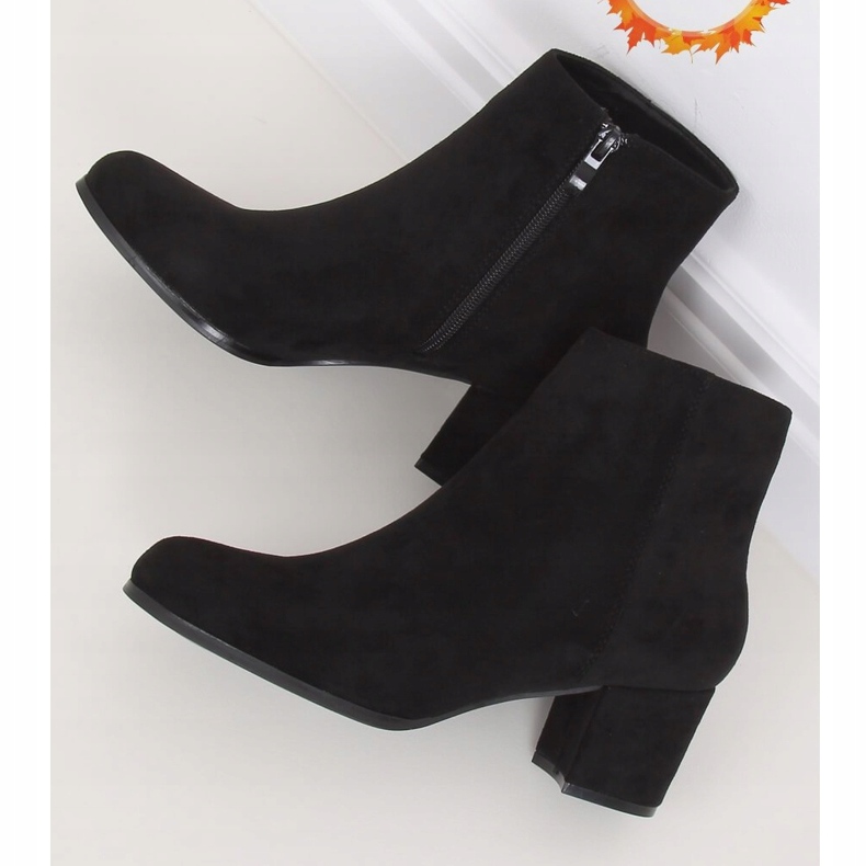 Botas pretas de salto baixo L7196A pretas preto 1