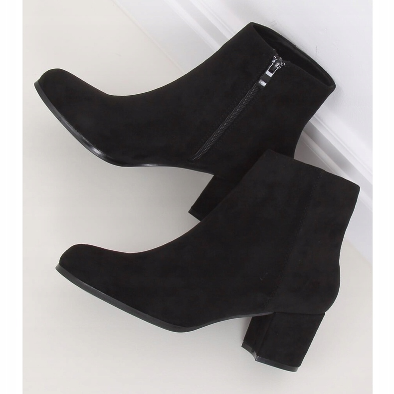 Botas pretas de salto baixo L7196A pretas preto 2