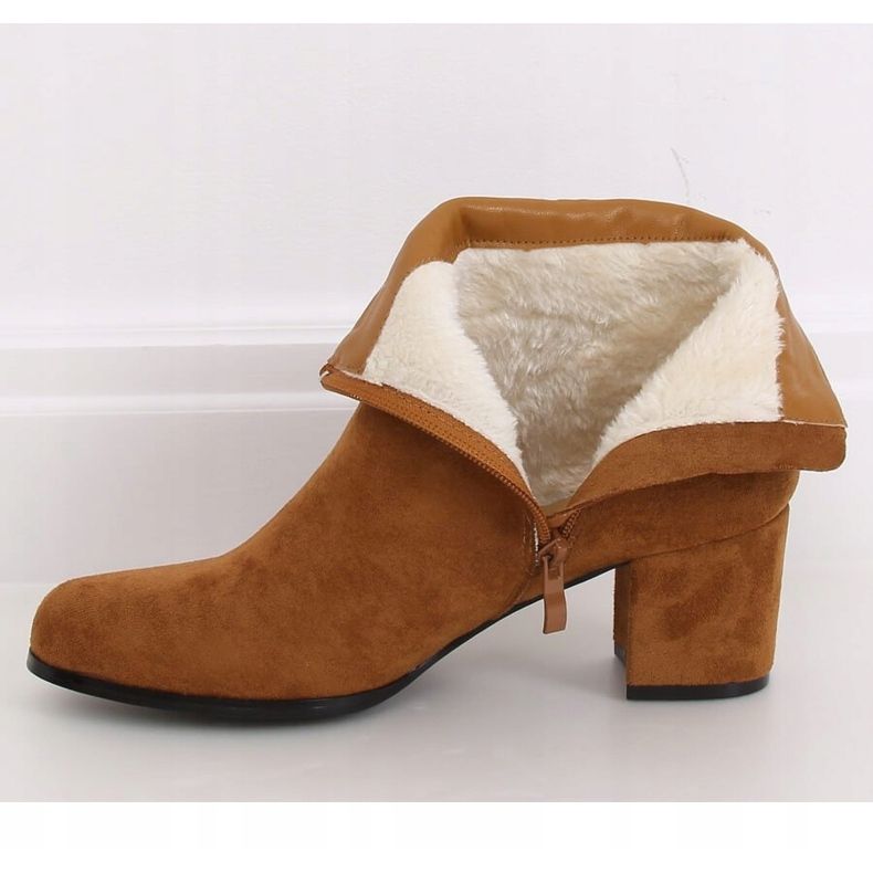 Camel L7196A Botas camelo de salto baixo castanho 1