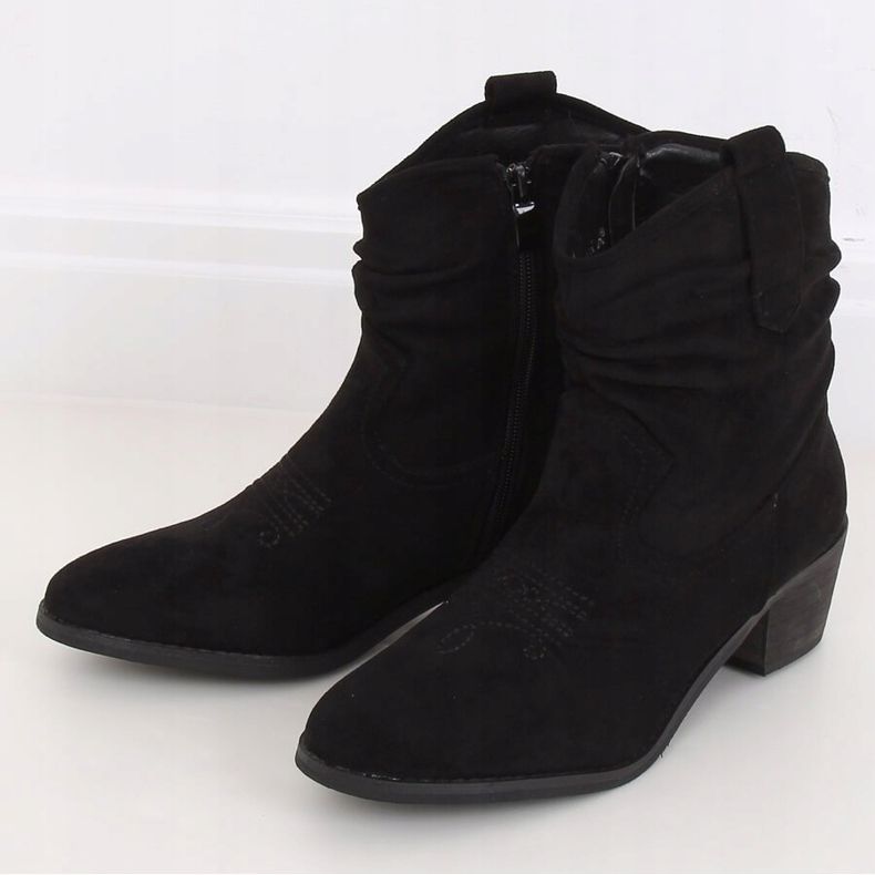 Botas de caubói pretas femininas 21 20189-21 preto 1