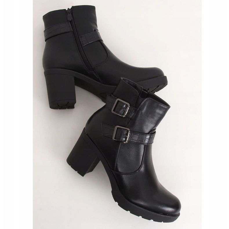 Botas pretas com salto largo 168-209 Preto 1 Botas pretas com salto largo 168-209 Preto 1