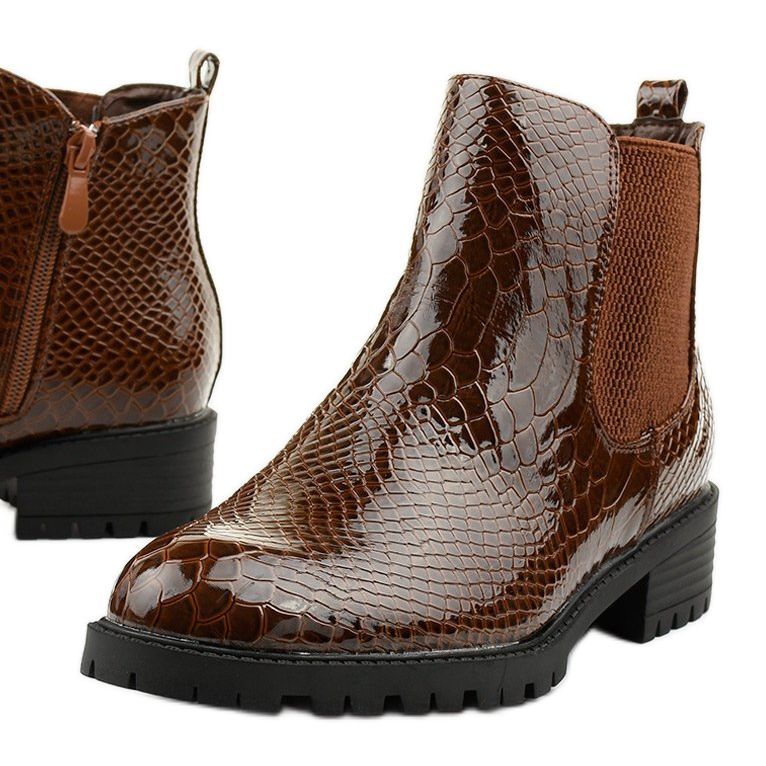 Botas femininas marrons de Togros castanho 1