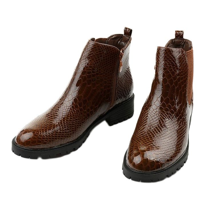 Botas femininas marrons de Togros castanho 2