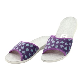 Sapatos femininos Befado pu 300D042 roxo azul cinza 3