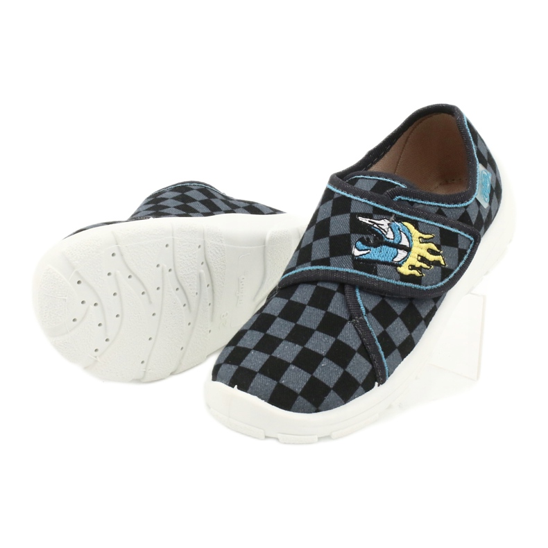 Calçados infantis Befado 974X411 preto azul marinho azul 3