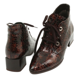 Gamis Botas de pele de cobra lacadas 4055 castanho 3