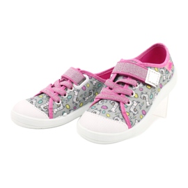 Calçados infantis Befado 251X158 rosa prata cinza multicolorido 2