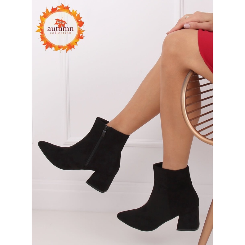 Botas pretas de salto baixo 2C4AX653-1 pretas preto 1
