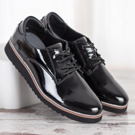 Sapatos de couro VINCEZA preto 1