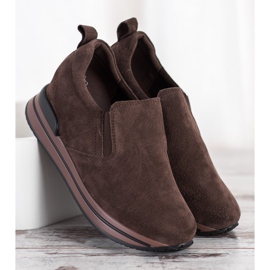 Filippo Sapatos de couro slip-on castanho 1