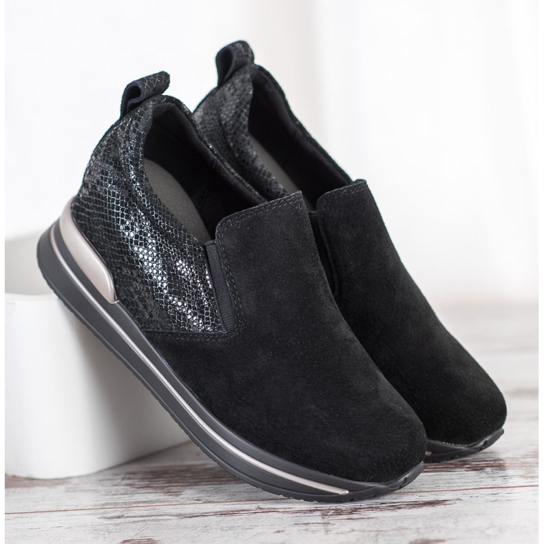 Filippo Sapatos de couro slip-on preto 2