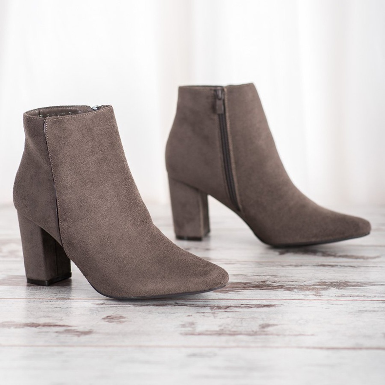 Goodin Botas elegantes em spitz cinza 1