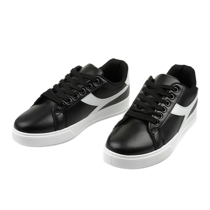 Tênis femininos pretos elegantes LV99P-1 branco 2