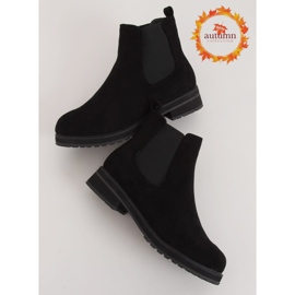 Botas pretas Chelsea para mulheres pretas F-3799 pretas preto 1