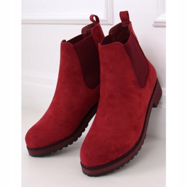 Botas femininas marrom F-3799 Wine vermelho 1