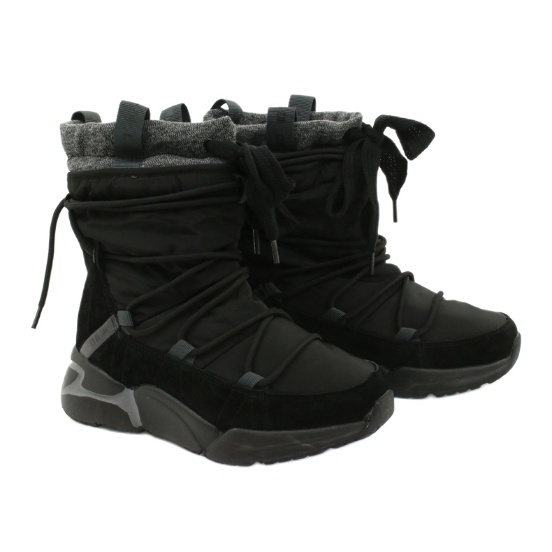 Botas de neve esportivas Big Star em pele GG274628 preto cinza 4