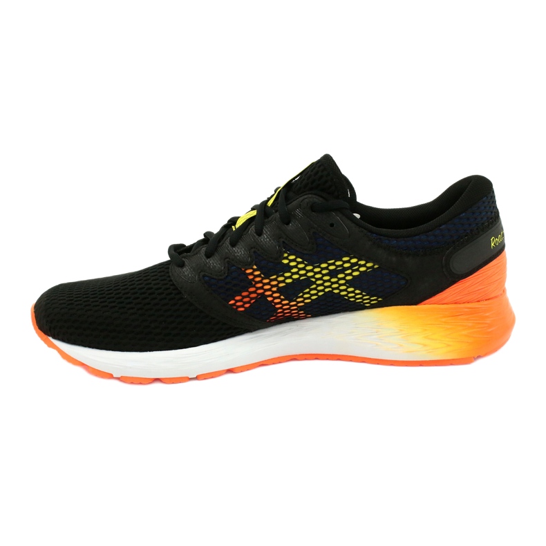 Tênis de corrida Asics RoadHawk Ff 2 M 1011A136-005 preto azul marinho laranja amarelo 1