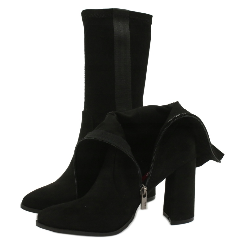 Botas femininas Big Star no poste GG274397 pretas preto 6