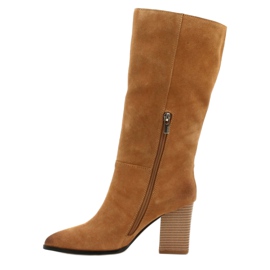 Botas de camurça Cowboy Big Star GG274345 Camelo castanho amarelo 1