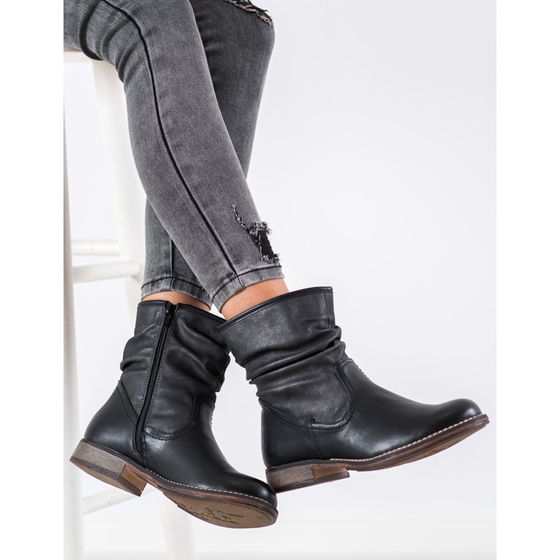 SHELOVET Botas rasas isoladas preto 2