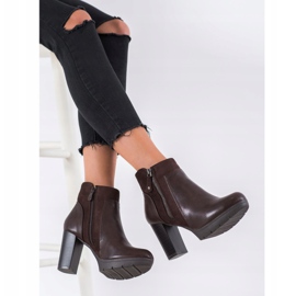 Weide Botas marrons com zíper castanho 1