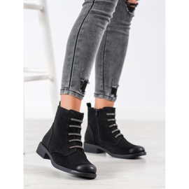 SHELOVET Botas femininas confortáveis preto 2