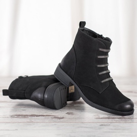 SHELOVET Botas femininas confortáveis preto 1