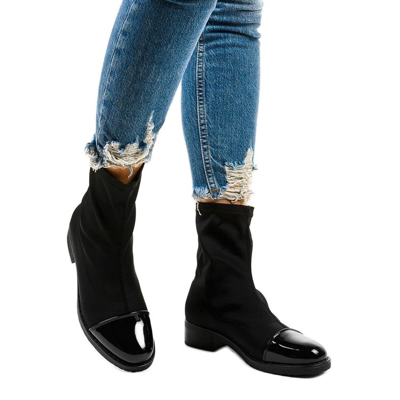 NC780 botas pretas sem salto preto 1 NC780 botas pretas sem salto preto 1