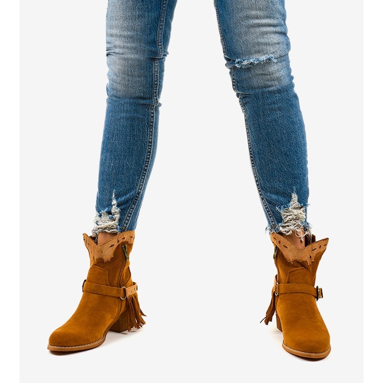 Botas de camurça marrom de geração no espigão 1