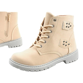 Botas bege com zíper Delothia 1