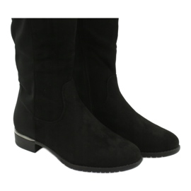 Botas longas de camurça Filippo DKZ1637 / 20 BK preto prata 4