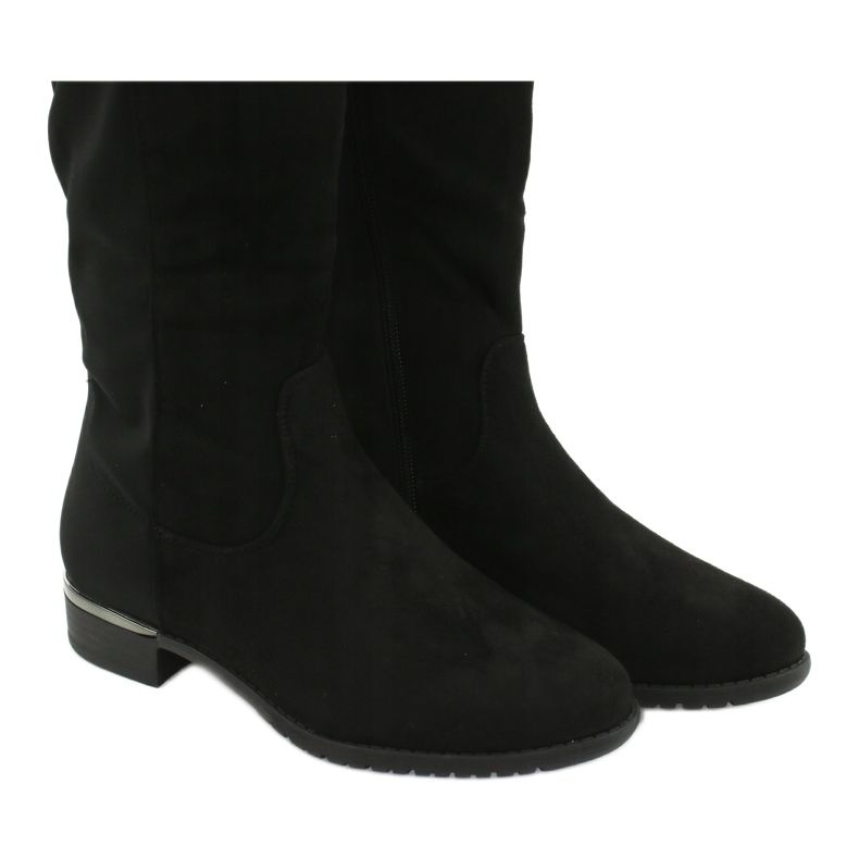 Botas longas de camurça Filippo DKZ1637 / 20 BK preto prata 4