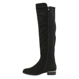 Botas longas de camurça Filippo DKZ1637 / 20 BK preto prata 1