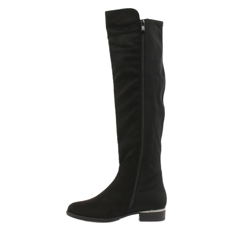 Botas longas de camurça Filippo DKZ1637 / 20 BK preto prata 1