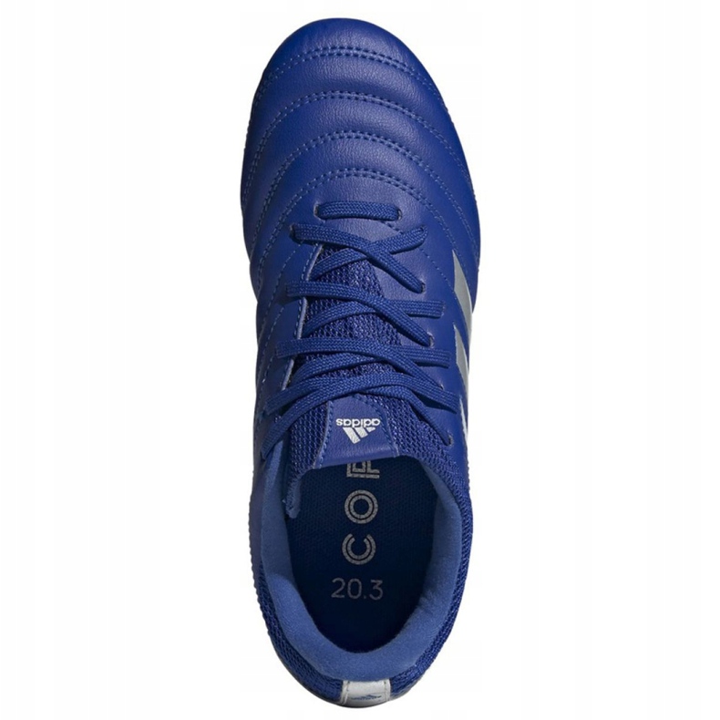 Chuteiras adidas Copa 20.3 Fg Jr EH1810 branco azul 1