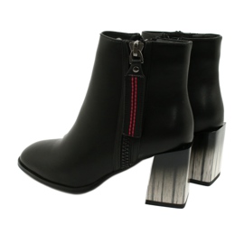 Botins femininos elegantes de salto preto Filippo DBT1548/20 BK 3