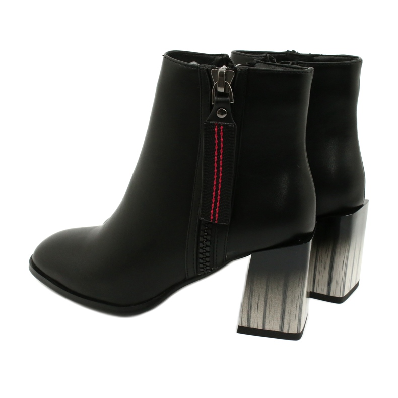 Botins femininos elegantes de salto preto Filippo DBT1548/20 BK 3