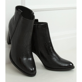 Preto pele de cobra salto alto UK10 preto 1