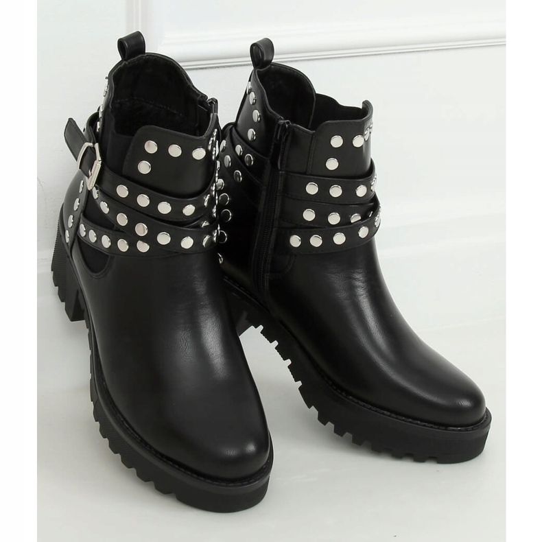 Botas pretas com tachas pretas NC1081 Pretas preto 1